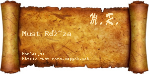 Must Róza névjegykártya