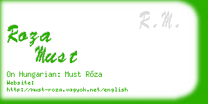 roza must business card